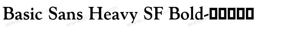 Basic Sans Heavy SF Bold字体转换